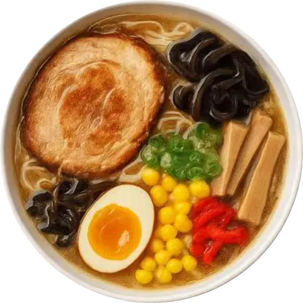 Ramen with grilled pork chashu, egg, corn at Tasty Ramen, a Ramen Restaurant in New Port Richey